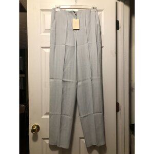 Giorgio Armani women's new sky blue 64%viscose 24%wool 12%cotton dress pants 10
